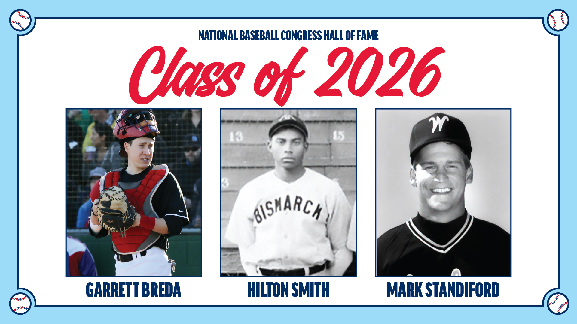 Breda, Smith & Standiford Join 2026 NBC Hall of Fame